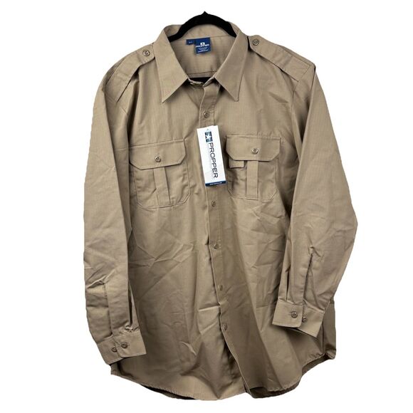 Propper® Men Tactical XL Shirt Long Sleeve Police Milt Work Uniform Button Up XL - Picture 2 of 8
